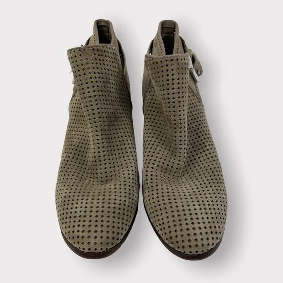 Sam Edelman Paula Perforated Suede Leather Ankle Bootie - Picture 5 of 8